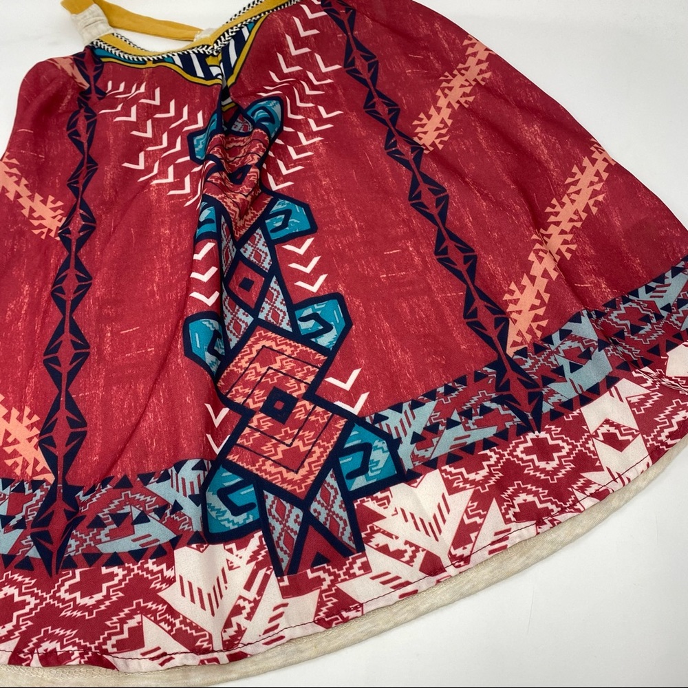 Rewind Aztec Bohemian Southwestern Flowy Tank Top XS - Picture 4 of 7